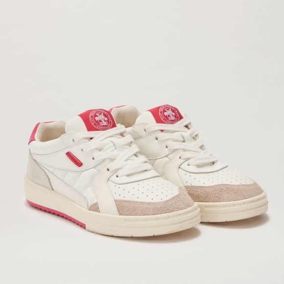 Palm Angels Shoes - Palm Angels University Sneakers in Fuschia White / Size 38